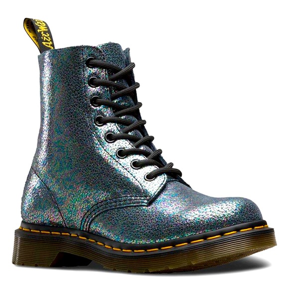 Dr. Martens Shoes - Dr. Martens 1460 Pascal Sparkle Boots Size 7 Metallic Holographic Combat Boots